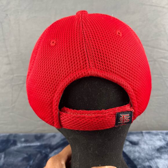 Fresno State Bulldogs Hat Russell Strapback Mesh Thick Spellout Performance D1 - Picture 4 of 10